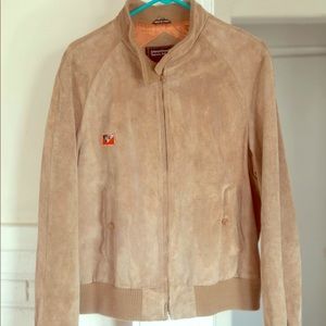 Suede leather jacket